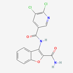 molecular formula C15H9Cl2N3O3 B2724860 N-(2-carbamoyl-1-benzofuran-3-yl)-5,6-dichloropyridine-3-carboxamide CAS No. 1423780-72-6