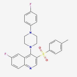 6-Fluoro-4-(4-(4-fluorophenyl)piperazin-1-yl)-3-tosylquinoline