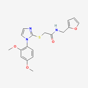 2-{[1-(2,4-dimethoxyphenyl)-1H-imidazol-2-yl]thio}-N-(2-furylmethyl)acetamide