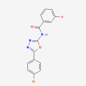 molecular formula C15H9BrFN3O2 B2724914 N-[5-(4-bromophenyl)-1,3,4-oxadiazol-2-yl]-3-fluorobenzamide CAS No. 891127-84-7