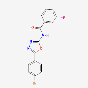 N-(5-(4-bromophenyl)-1,3,4-oxadiazol-2-yl)-3-fluorobenzamide