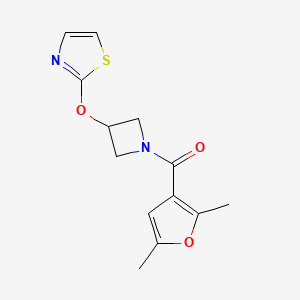 B2724915 (2,5-Dimethylfuran-3-yl)(3-(thiazol-2-yloxy)azetidin-1-yl)methanone CAS No. 1797559-51-3