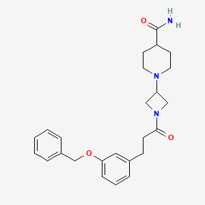 1-(1-(3-(3-(Benzyloxy)phenyl)propanoyl)azetidin-3-yl)piperidine-4-carboxamide
