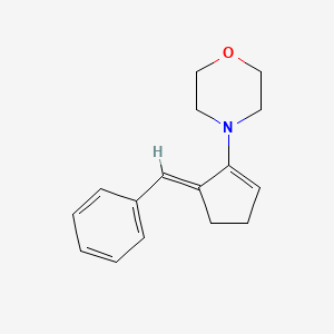 molecular formula C16H19NO B2724931 4-(5-Benzylidene-cyclopent-1-enyl)-morpholine CAS No. 94708-08-4