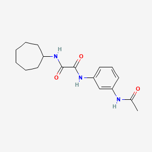 molecular formula C17H23N3O3 B2724976 N1-(3-acetamidophenyl)-N2-cycloheptyloxalamide CAS No. 899748-53-9