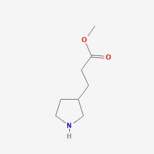 molecular formula C8H15NO2 B2725009 methyl 3-pyrrolidin-3-ylpropanoate CAS No. 748797-09-3; 903880-86-4