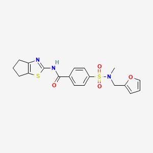 molecular formula C19H19N3O4S2 B2725045 N-(5,6-dihydro-4H-cyclopenta[d]thiazol-2-yl)-4-(N-(furan-2-ylmethyl)-N-methylsulfamoyl)benzamide CAS No. 899735-19-4