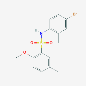 molecular formula C15H16BrNO3S B272508 N-(4-bromo-2-methylphenyl)-2-methoxy-5-methylbenzenesulfonamide 