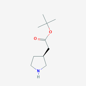 molecular formula C10H19NO2 B2725084 tert-Butyl (S)-2-(pyrrolidin-3-yl)acetate CAS No. 2096495-18-8
