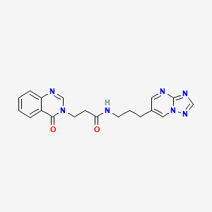 molecular formula C19H19N7O2 B2725092 N-(3-([1,2,4]triazolo[1,5-a]pyrimidin-6-yl)propyl)-3-(4-oxoquinazolin-3(4H)-yl)propanamide CAS No. 2034557-82-7