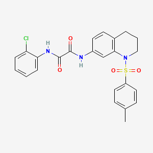 molecular formula C24H22ClN3O4S B2725114 N1-(2-chlorophenyl)-N2-(1-tosyl-1,2,3,4-tetrahydroquinolin-7-yl)oxalamide CAS No. 898430-14-3