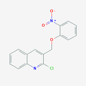 molecular formula C16H11ClN2O3 B2725161 2-Chloro-3-(2-nitrophenoxymethyl)quinoline CAS No. 105271-81-6