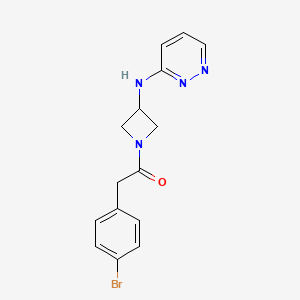 2-(4-Bromophenyl)-1-(3-(pyridazin-3-ylamino)azetidin-1-yl)ethan-1-one