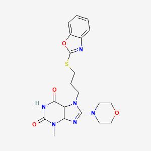 7-[3-(1,3-benzoxazol-2-ylsulfanyl)propyl]-3-methyl-8-(morpholin-4-yl)-2,3,6,7-tetrahydro-1H-purine-2,6-dione