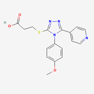 3-{[4-(4-methoxyphenyl)-5-(pyridin-4-yl)-4H-1,2,4-triazol-3-yl]sulfanyl}propanoic acid
