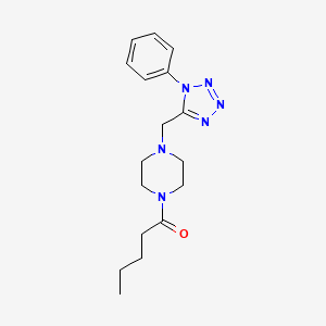 1-(4-((1-phenyl-1H-tetrazol-5-yl)methyl)piperazin-1-yl)pentan-1-one