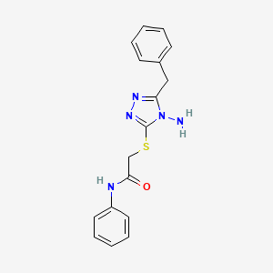 2-[(4-amino-5-benzyl-4H-1,2,4-triazol-3-yl)sulfanyl]-N-phenylacetamide