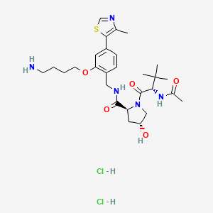 molecular formula C28H43Cl2N5O5S B2725230 (S,R,S)-AHPC-phenol-C4-NH2 dihydrochloride 