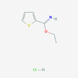 molecular formula C7H10ClNOS B2725245 Ethyl thiophene-2-carboximidate hydrochloride CAS No. 54610-52-5