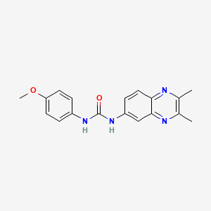 molecular formula C18H18N4O2 B2725266 3-(2,3-dimethylquinoxalin-6-yl)-1-(4-methoxyphenyl)urea CAS No. 672949-99-4