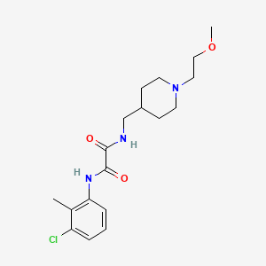 molecular formula C18H26ClN3O3 B2725290 N-(3-chloro-2-methylphenyl)-N'-{[1-(2-methoxyethyl)piperidin-4-yl]methyl}ethanediamide CAS No. 953225-89-3