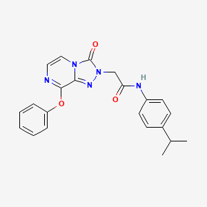molecular formula C22H21N5O3 B2725332 N-(4-isopropylphenyl)-2-(3-oxo-8-phenoxy-[1,2,4]triazolo[4,3-a]pyrazin-2(3H)-yl)acetamide CAS No. 1251544-07-6