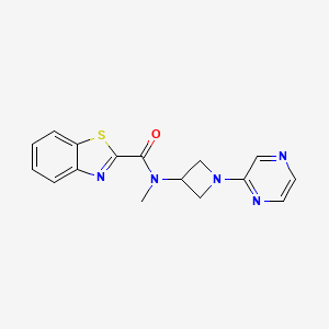 molecular formula C16H15N5OS B2725352 N-methyl-N-[1-(pyrazin-2-yl)azetidin-3-yl]-1,3-benzothiazole-2-carboxamide CAS No. 2380009-64-1