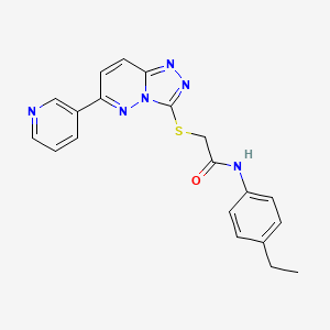 molecular formula C20H18N6OS B2725374 N-(4-ethylphenyl)-2-{[6-(pyridin-3-yl)-[1,2,4]triazolo[4,3-b]pyridazin-3-yl]sulfanyl}acetamide CAS No. 891106-80-2
