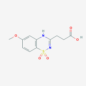 6-Methoxy-2H-1,2,4-benzothiadiazine-3-propanoic acid 1,1-dioxide