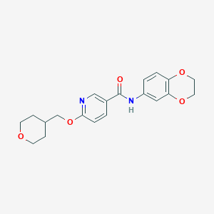 molecular formula C20H22N2O5 B2725417 N-(2,3-dihydro-1,4-benzodioxin-6-yl)-6-[(oxan-4-yl)methoxy]pyridine-3-carboxamide CAS No. 2034241-57-9
