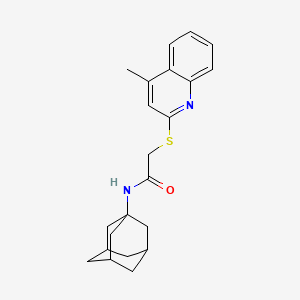 molecular formula C22H26N2OS B2725428 N-(ADAMANTAN-1-YL)-2-[(4-METHYLQUINOLIN-2-YL)SULFANYL]ACETAMIDE CAS No. 315708-23-7