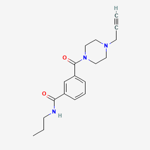 molecular formula C18H23N3O2 B2725450 N-Propyl-3-(4-prop-2-ynylpiperazine-1-carbonyl)benzamide CAS No. 1385407-39-5