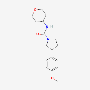 3-(4-methoxyphenyl)-N-(tetrahydro-2H-pyran-4-yl)pyrrolidine-1-carboxamide