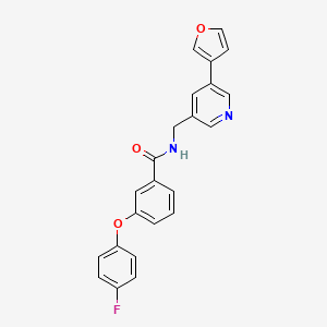 3-(4-fluorophenoxy)-N-((5-(furan-3-yl)pyridin-3-yl)methyl)benzamide