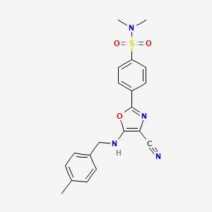 4-{4-cyano-5-[(4-methylbenzyl)amino]-1,3-oxazol-2-yl}-N,N-dimethylbenzenesulfonamide