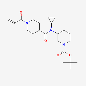 Tert-butyl 3-[cyclopropyl-(1-prop-2-enoylpiperidine-4-carbonyl)amino]piperidine-1-carboxylate