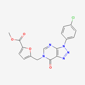 molecular formula C17H12ClN5O4 B2725556 methyl 5-{[3-(4-chlorophenyl)-7-oxo-3H,6H,7H-[1,2,3]triazolo[4,5-d]pyrimidin-6-yl]methyl}furan-2-carboxylate CAS No. 888418-22-2