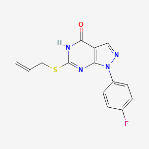 B2725618 6-(allylthio)-1-(4-fluorophenyl)-1H-pyrazolo[3,4-d]pyrimidin-4(5H)-one CAS No. 534591-50-9