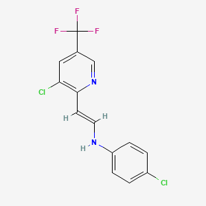 4-chloro-N-[(E)-2-[3-chloro-5-(trifluoromethyl)pyridin-2-yl]ethenyl]aniline
