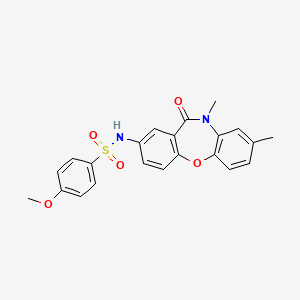 N-(8,10-dimethyl-11-oxo-10,11-dihydrodibenzo[b,f][1,4]oxazepin-2-yl)-4-methoxybenzenesulfonamide