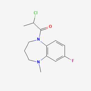 2-Chloro-1-(7-fluoro-5-methyl-3,4-dihydro-2H-1,5-benzodiazepin-1-yl)propan-1-one
