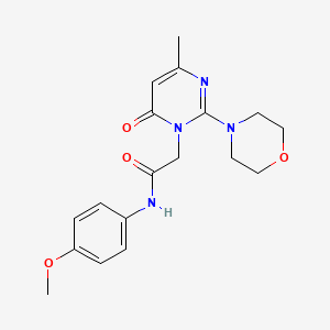 molecular formula C18H22N4O4 B2725665 N-(4-methoxyphenyl)-2-[4-methyl-2-(morpholin-4-yl)-6-oxo-1,6-dihydropyrimidin-1-yl]acetamide CAS No. 1251553-57-7
