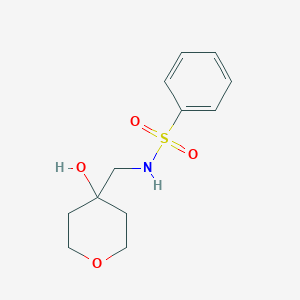 molecular formula C12H17NO4S B2725691 N-[(4-hydroxyoxan-4-yl)methyl]benzenesulfonamide CAS No. 1351607-42-5