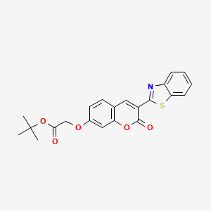 molecular formula C22H19NO5S B2725762 tert-butyl 2-{[3-(1,3-benzothiazol-2-yl)-2-oxo-2H-chromen-7-yl]oxy}acetate CAS No. 315237-67-3