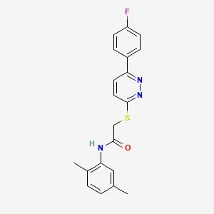 molecular formula C20H18FN3OS B2725792 N-(2,5-dimethylphenyl)-2-{[6-(4-fluorophenyl)pyridazin-3-yl]sulfanyl}acetamide CAS No. 872695-05-1