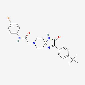 molecular formula C25H29BrN4O2 B2725826 N-(4-bromophenyl)-2-(2-(4-(tert-butyl)phenyl)-3-oxo-1,4,8-triazaspiro[4.5]dec-1-en-8-yl)acetamide CAS No. 1189511-34-9