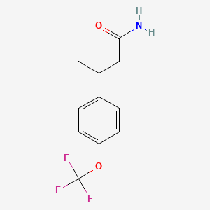 molecular formula C11H12F3NO2 B2725850 3-[4-(Trifluoromethoxy)phenyl]butanamide CAS No. 1188543-88-5