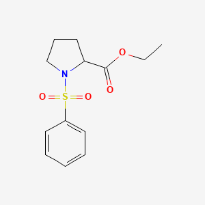 molecular formula C13H17NO4S B2725932 Ethyl 1-(phenylsulfonyl)prolinate CAS No. 1094619-25-6