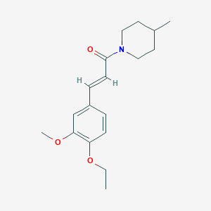 (E)-3-(4-ethoxy-3-methoxyphenyl)-1-(4-methylpiperidin-1-yl)prop-2-en-1-one