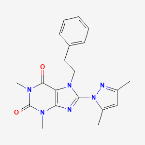 8-(3,5-dimethyl-1H-pyrazol-1-yl)-1,3-dimethyl-7-phenethyl-1H-purine-2,6(3H,7H)-dione
